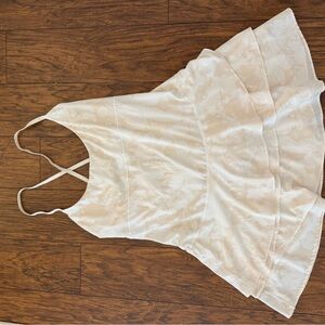 Aerie White Floral Athletic Dress